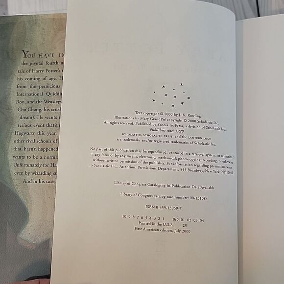 Harry Potter and the Goblet of Fire Book First American Edition - Picture 5 of 11